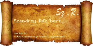Szendrey Róbert névjegykártya