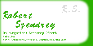 robert szendrey business card